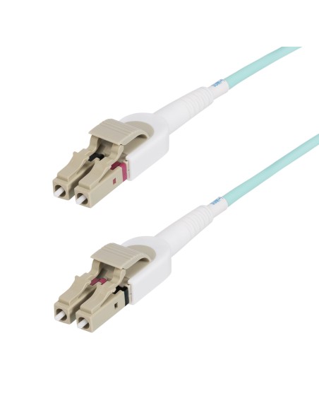 Cable de Fibra Óptica Multimodo Conmutable LC a LC (UPC) OM4 de 5m - 50/125µm - Redes de 100G - Low Insertion Loss - LSZH - Con